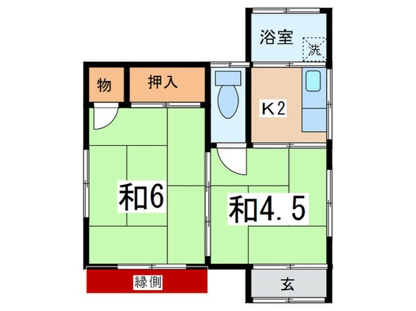 西川島町貸家の物件間取画像